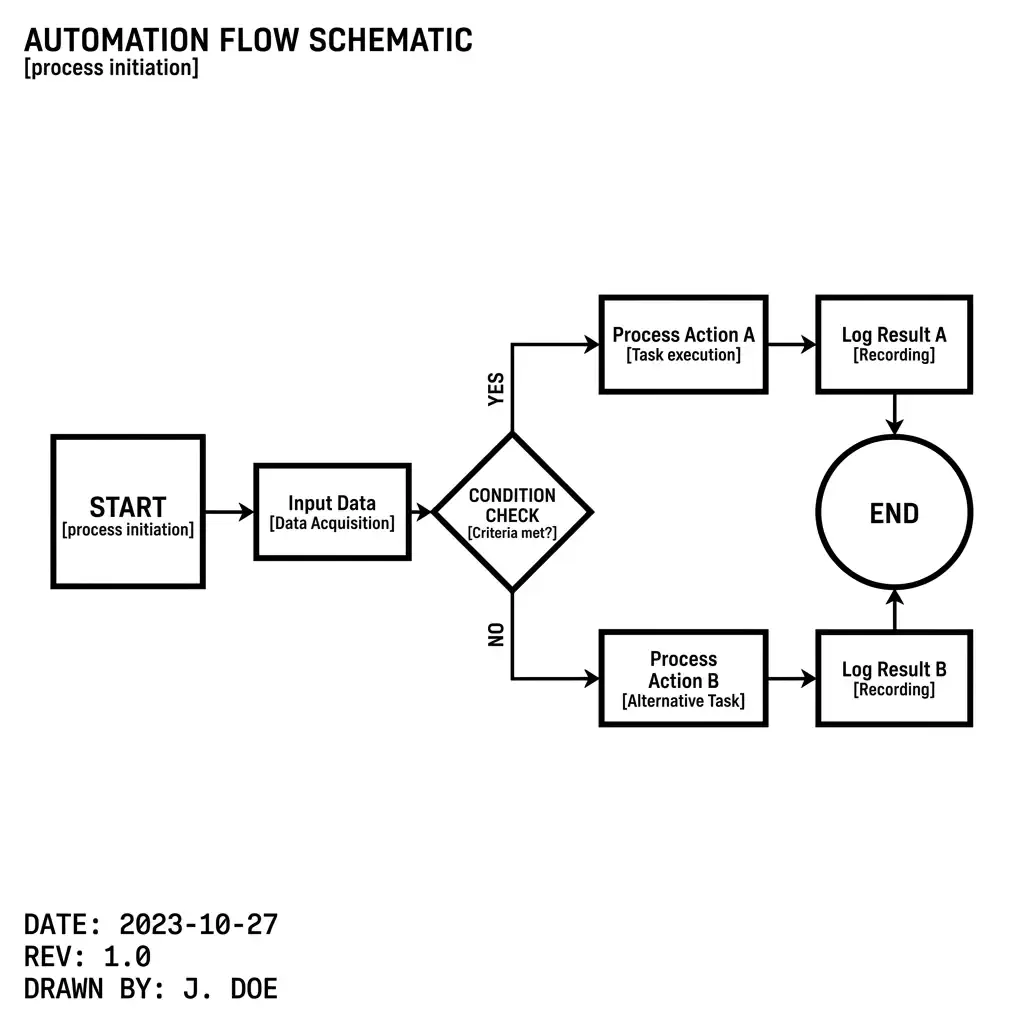Simple blueprint of automation flows